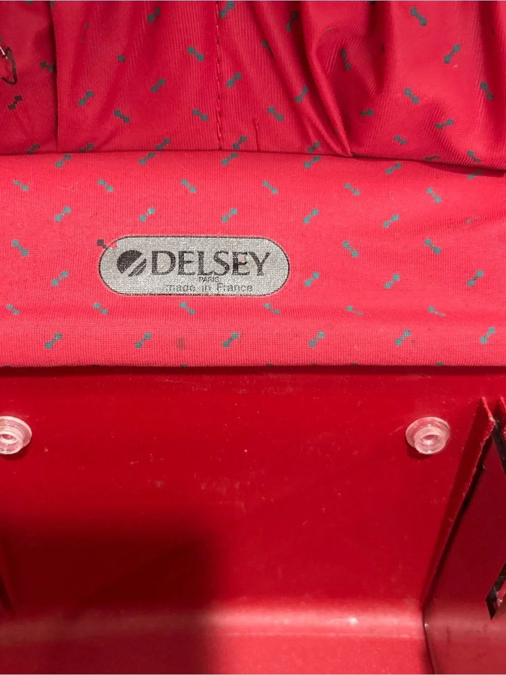 Delsey Luggage Black Cosmetics Tote Carry-on Made In France Vintage